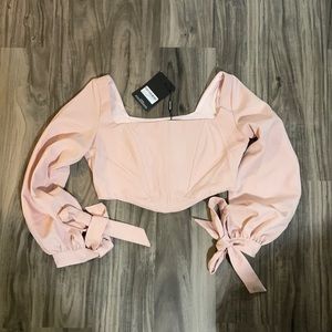 Long Sleeve Corset Top Sz 6